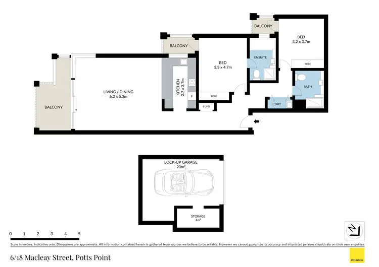 Floorplan of Homely apartment listing, 6/18 Macleay Street, Potts Point NSW 2011