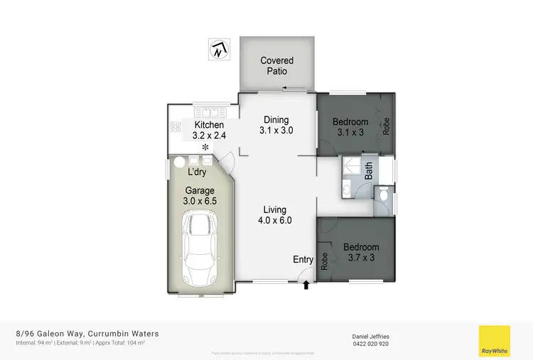Floorplan of Homely villa listing, 8/96 Galleon Way, Currumbin Waters QLD 4223