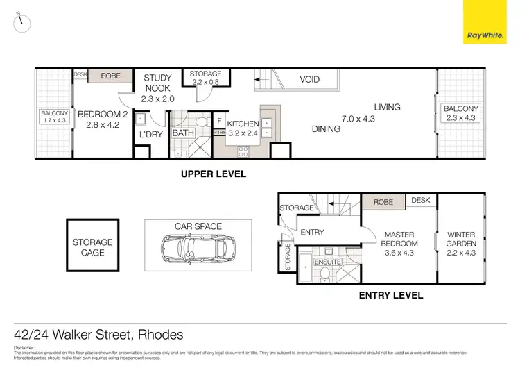 Floorplan of Homely unit listing, 42/24 Walker Street, Rhodes NSW 2138