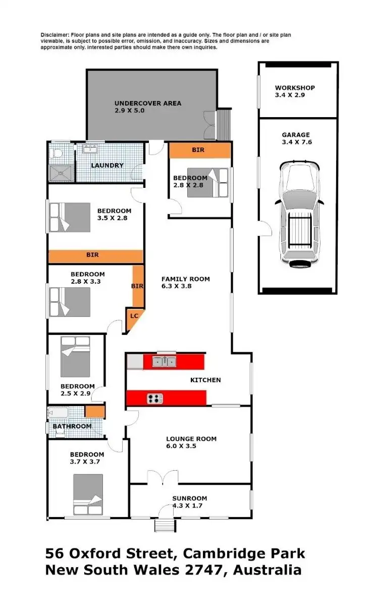 Floorplan of Homely house listing, 56 Oxford Street, Cambridge Park NSW 2747