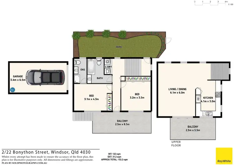 Floorplan of Homely townhouse listing, 2/22 Bonython Street, Windsor QLD 4030