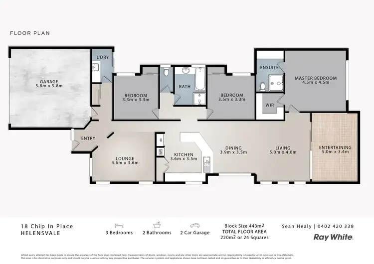 Floorplan of Homely house listing, 18 Chip In Place, Helensvale QLD 4212