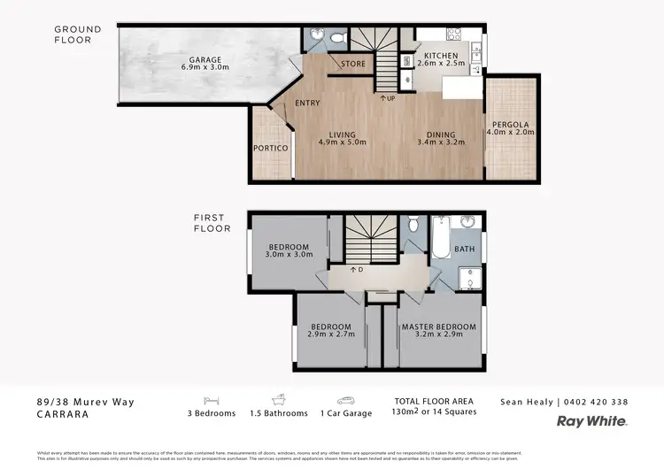Floorplan of Homely townhouse listing, 89/38 Murev Way, Carrara QLD 4211
