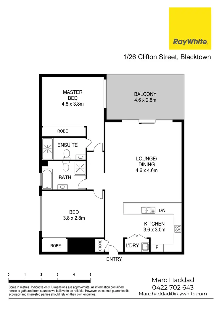 Floorplan of Homely unit listing, 1/26 Clifton Street, Blacktown NSW 2148