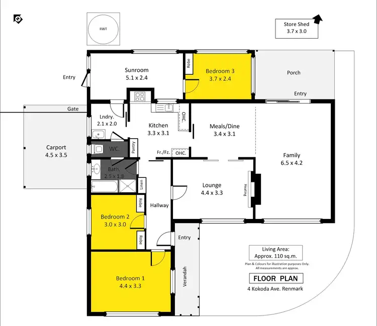 Floorplan of Homely house listing, 4 Kokoda Avenue, Renmark SA 5341
