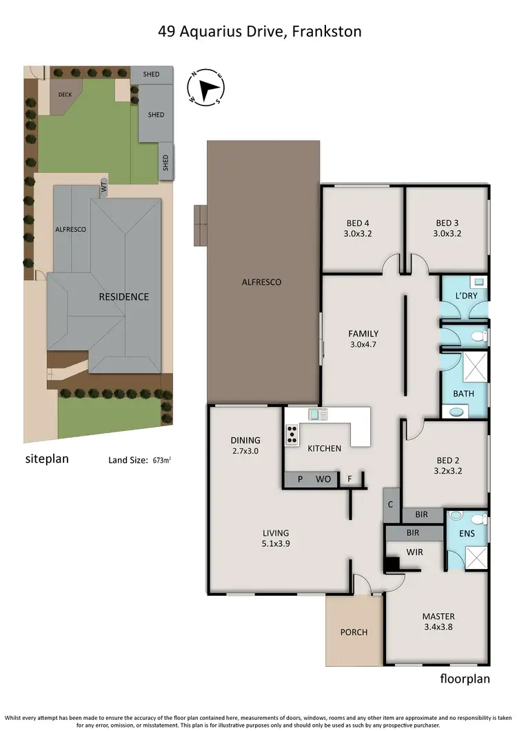 Floorplan of Homely house listing, 49 Aquarius Drive, Frankston VIC 3199