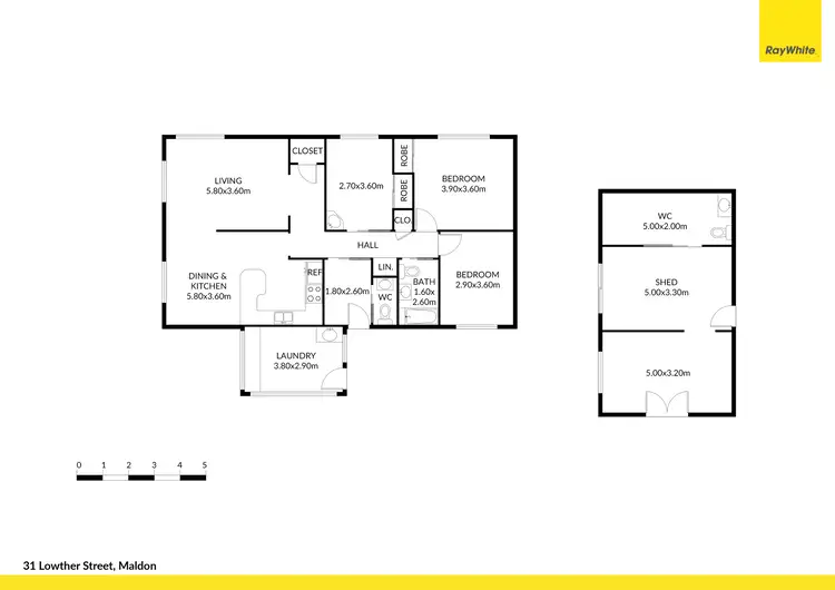 Floorplan of Homely house listing, 31 Lowther Street, Maldon VIC 3463
