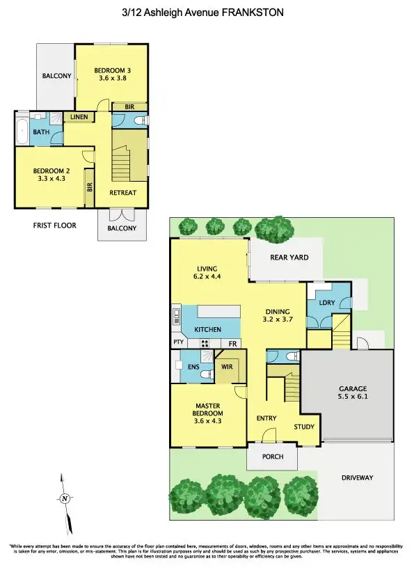 Floorplan of Homely townhouse listing, 3/12 Ashleigh Avenue, Frankston VIC 3199