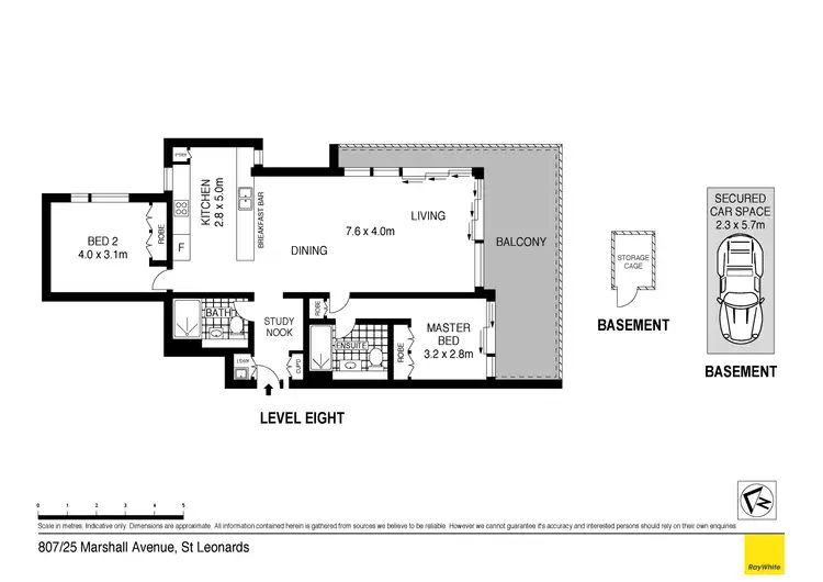 Floorplan of Homely apartment listing, 807/25 Marshall Avenue, St Leonards NSW 2065