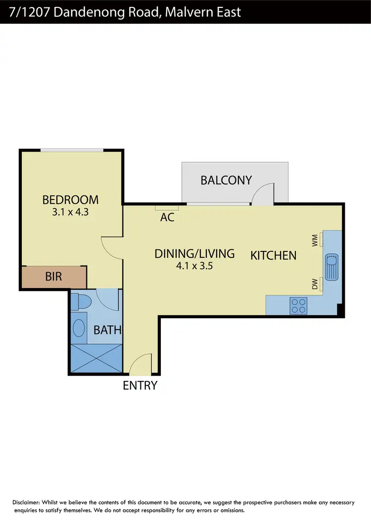 Floorplan of Homely apartment listing, 7/1207 Dandenong Road, Malvern East VIC 3145