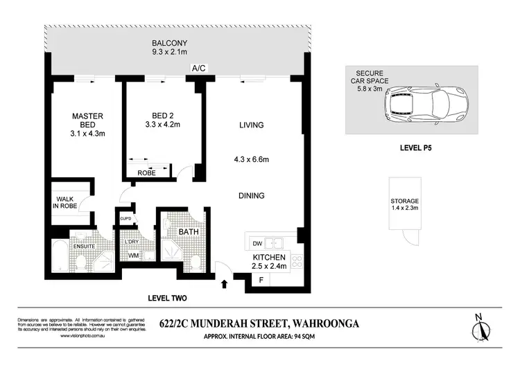 Floorplan of Homely apartment listing, 622/2C Munderah Street, Wahroonga NSW 2076