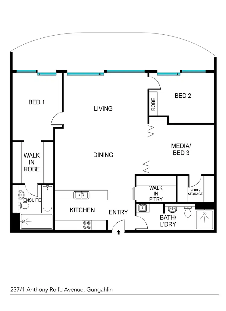 Floorplan of Homely apartment listing, 237/1 Anthony Rolfe Avenue, Gungahlin ACT 2912