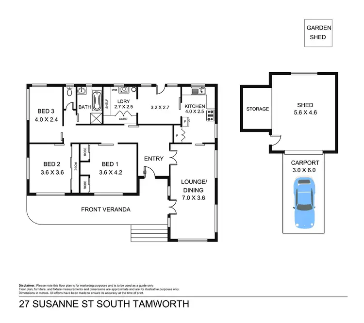 Floorplan of Homely house listing, 27 Susanne Street, Tamworth NSW 2340