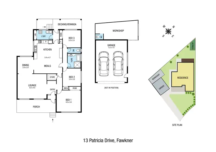 Floorplan of Homely house listing, 13 Patricia Drive, Fawkner VIC 3060