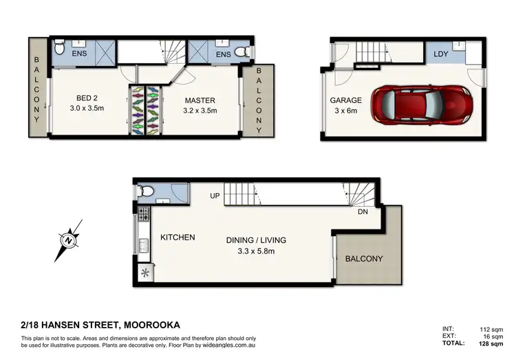 Floorplan of Homely townhouse listing, 2/18 Hansen Street, Moorooka QLD 4105