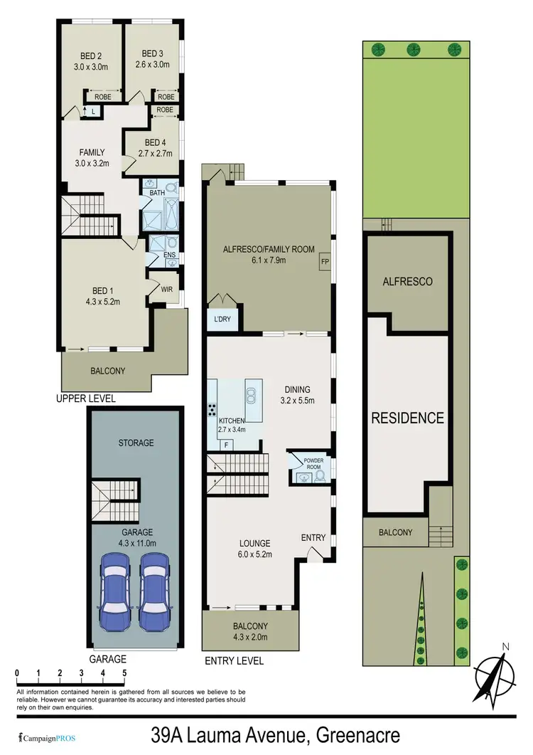 Floorplan of Homely semi-detached listing, 39A Lauma Avenue, Greenacre NSW 2190