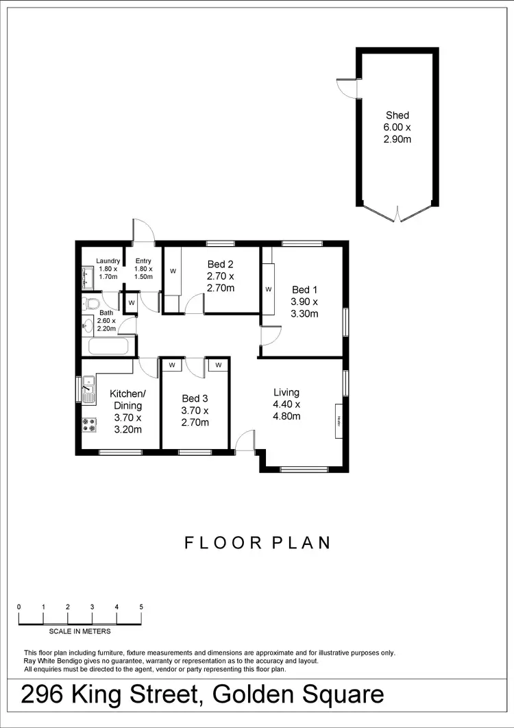 Floorplan of Homely house listing, 296 King Street, Golden Square VIC 3555