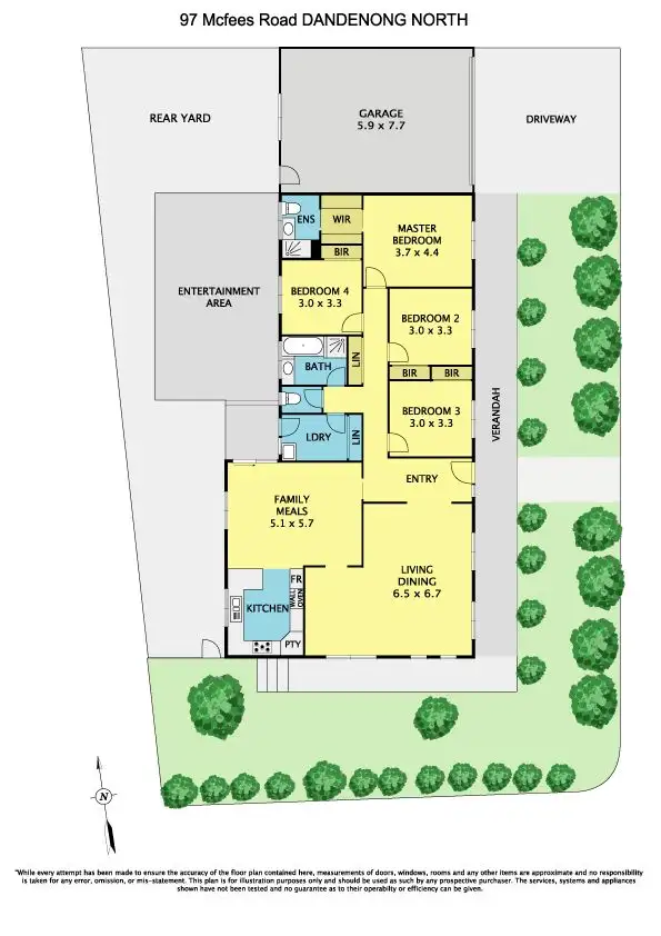 Floorplan of Homely house listing, 97 Mcfees Road, Dandenong North VIC 3175