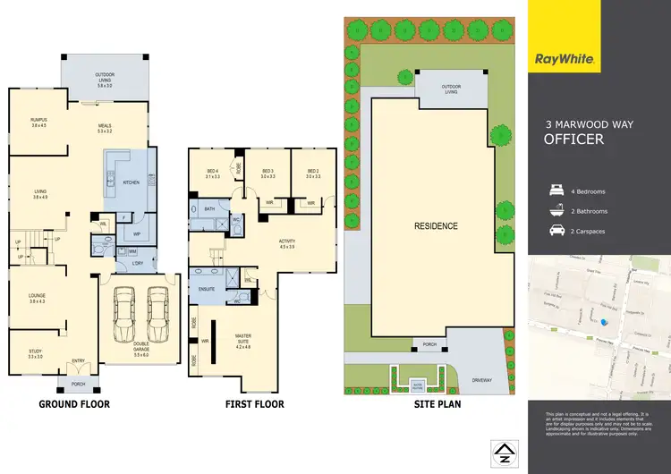 Floorplan of Homely house listing, 3 Marwood Way, Officer VIC 3809