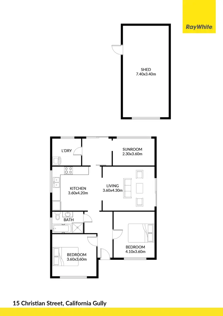 Floorplan of Homely house listing, 15 Christian Street, California Gully VIC 3556