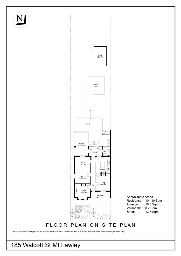 Floorplan of Homely house listing, 185 Walcott Street, Mount Lawley WA 6050
