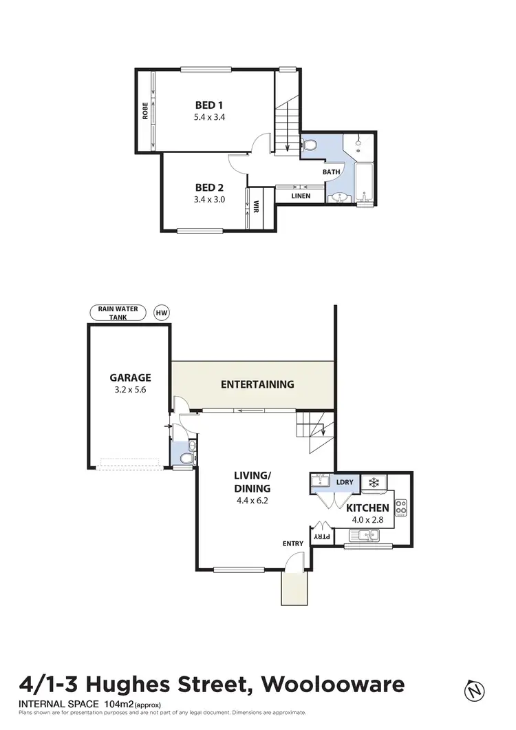 Floorplan of Homely townhouse listing, 4/1-3 Hughes Street, Woolooware NSW 2230