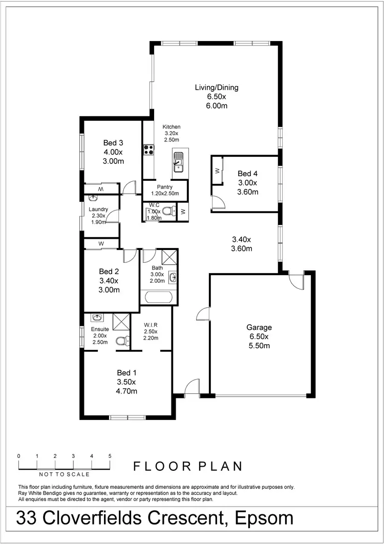 Floorplan of Homely house listing, 33 Cloverfields Crescent, Epsom VIC 3551