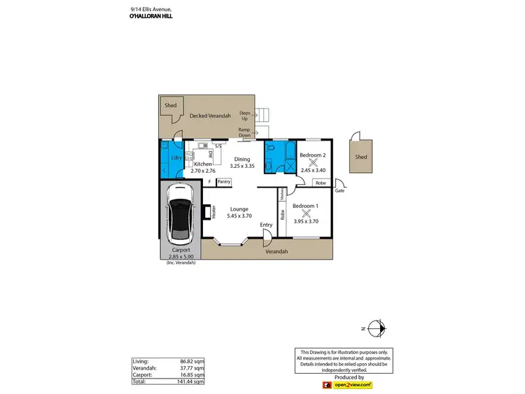 Floorplan of Homely unit listing, 9/14 Ellis Avenue, O'halloran Hill SA 5158