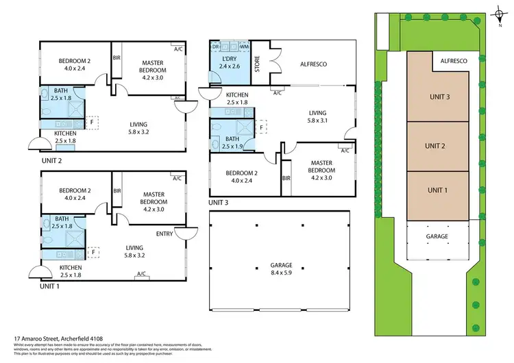 Floorplan of Homely block of units listing, 17 Amaroo Street, Archerfield QLD 4108