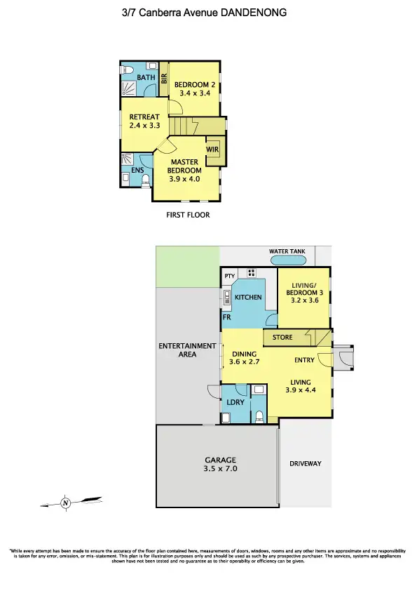 Floorplan of Homely townhouse listing, 3/7 Canberra Avenue, Dandenong VIC 3175