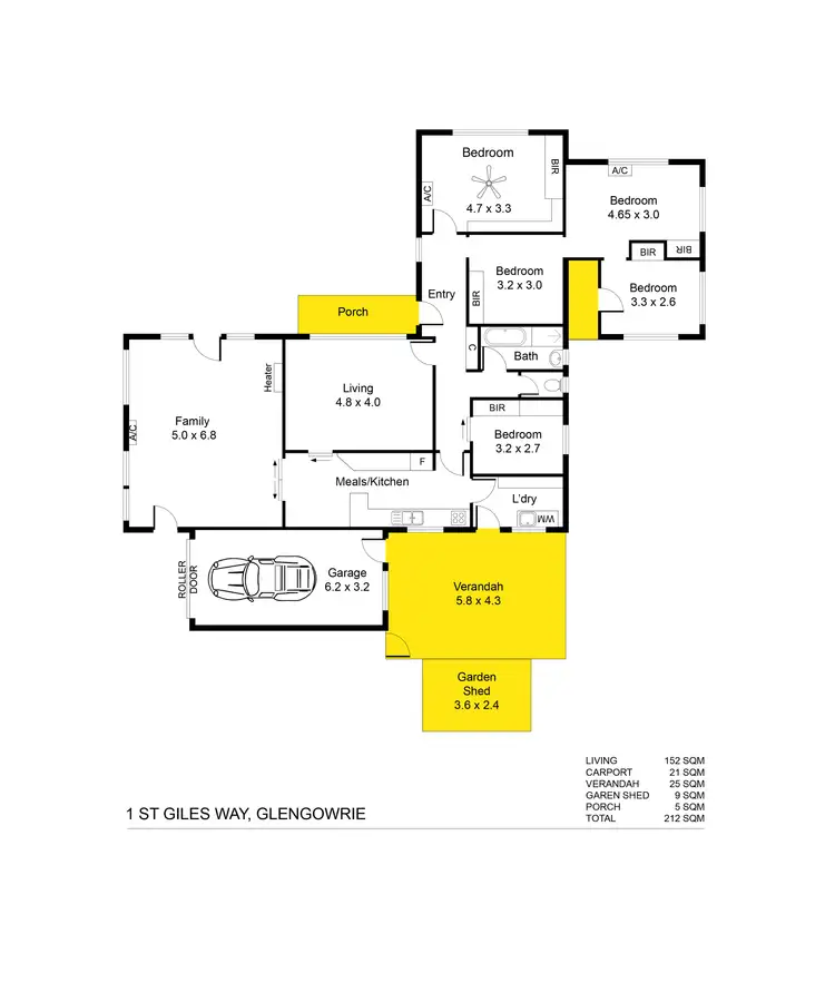 Floorplan of Homely house listing, 1 St Giles Way, Glengowrie SA 5044