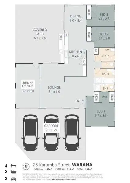 Floorplan of Homely house listing, 23 Karumba Street, Warana QLD 4575
