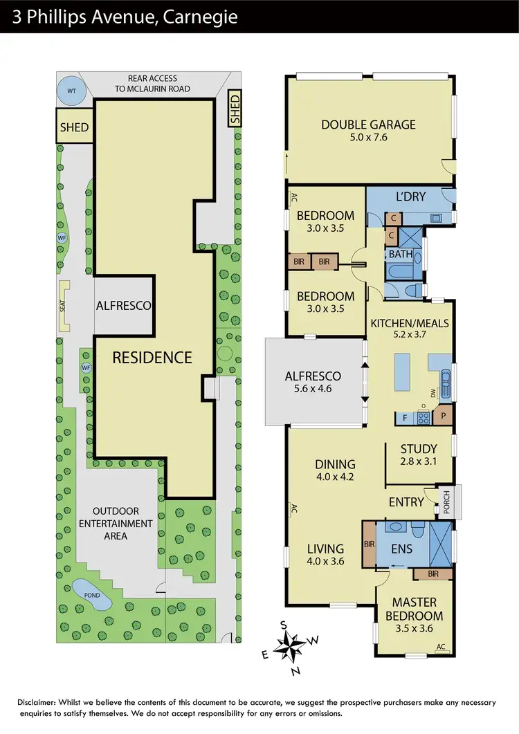 Floorplan of Homely house listing, 3 Phillips Avenue, Carnegie VIC 3163