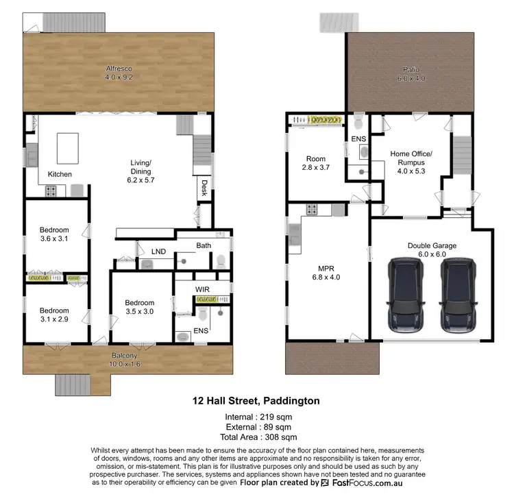 Floorplan of Homely house listing, 12 Hall Street, Paddington QLD 4064