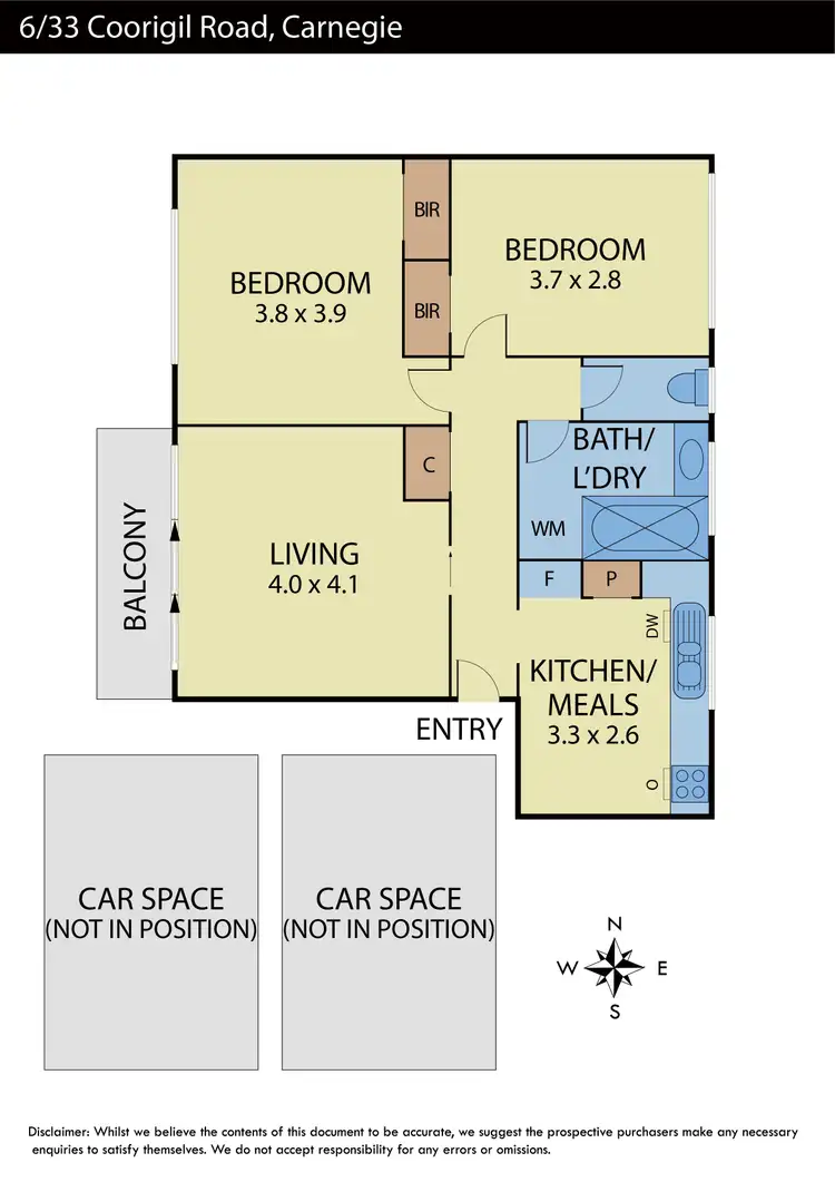 Floorplan of Homely apartment listing, 6/33 Coorigil Road, Carnegie VIC 3163