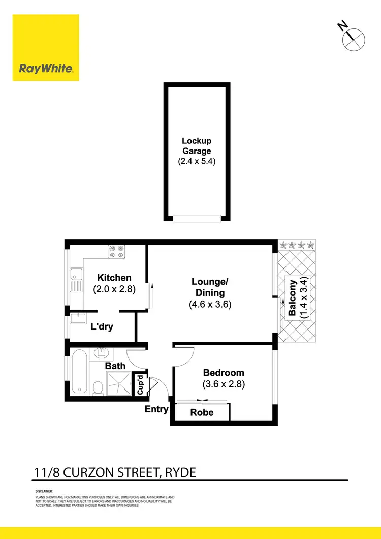 Floorplan of Homely unit listing, 11/8 Curzon Street, Ryde NSW 2112