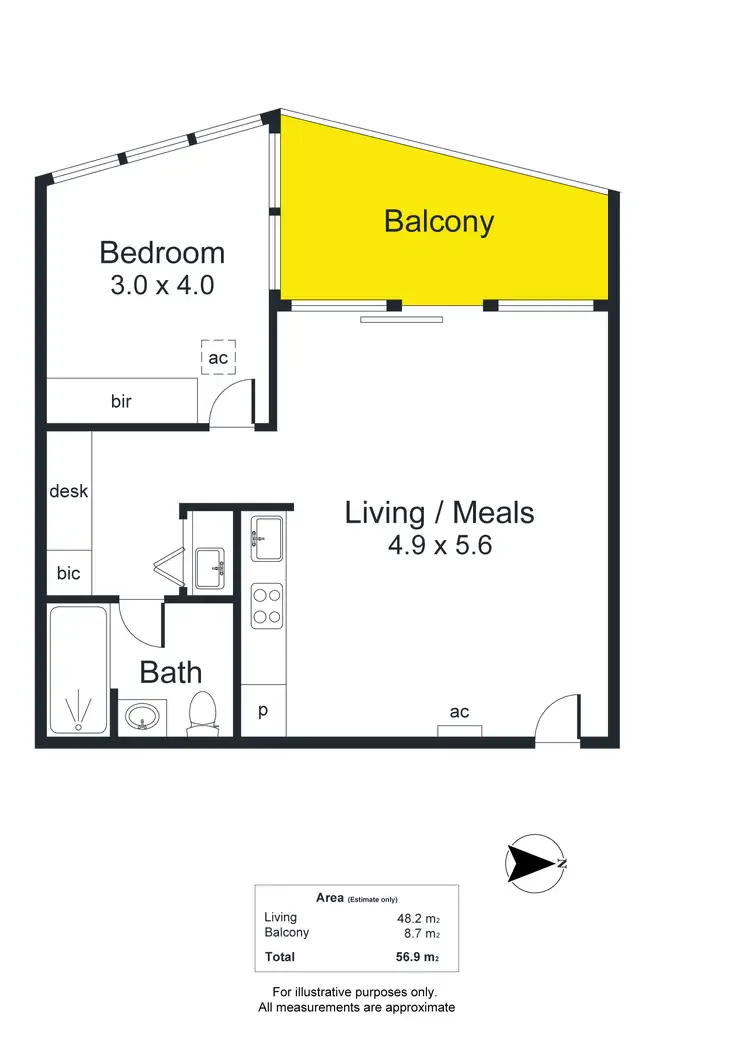 Floorplan of Homely apartment listing, 1609/421-427 King William Street, Adelaide SA 5000