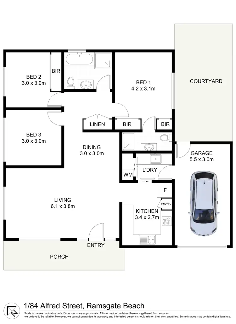 Floorplan of Homely villa listing, 1/84 Alfred Street, Ramsgate Beach NSW 2217