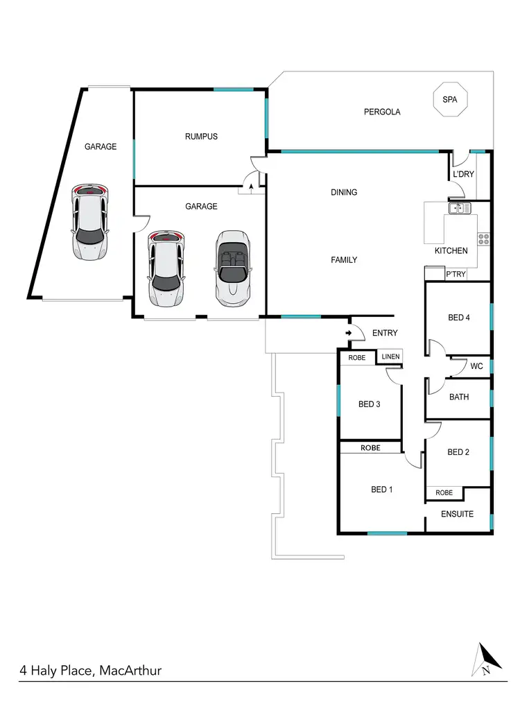 Floorplan of Homely house listing, 4 Haly Place, Macarthur ACT 2904