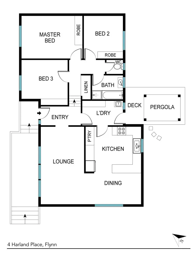 Floorplan of Homely house listing, 4 Harland Place, Flynn ACT 2615