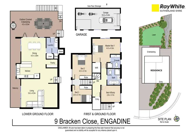 Floorplan of Homely house listing, 9 Bracken Close, Engadine NSW 2233