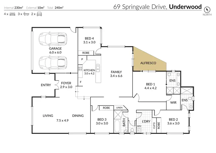 Floorplan of Homely house listing, 69 Springvale Circuit, Underwood QLD 4119