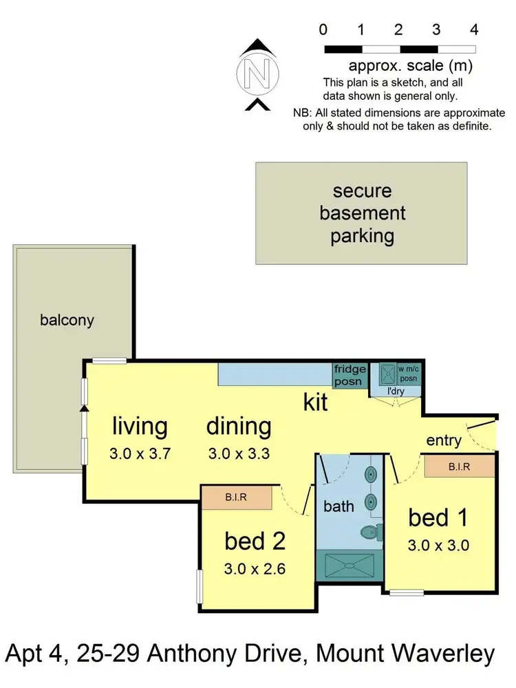Floorplan of Homely apartment listing, 4/25 Anthony Drive, Mount Waverley VIC 3149