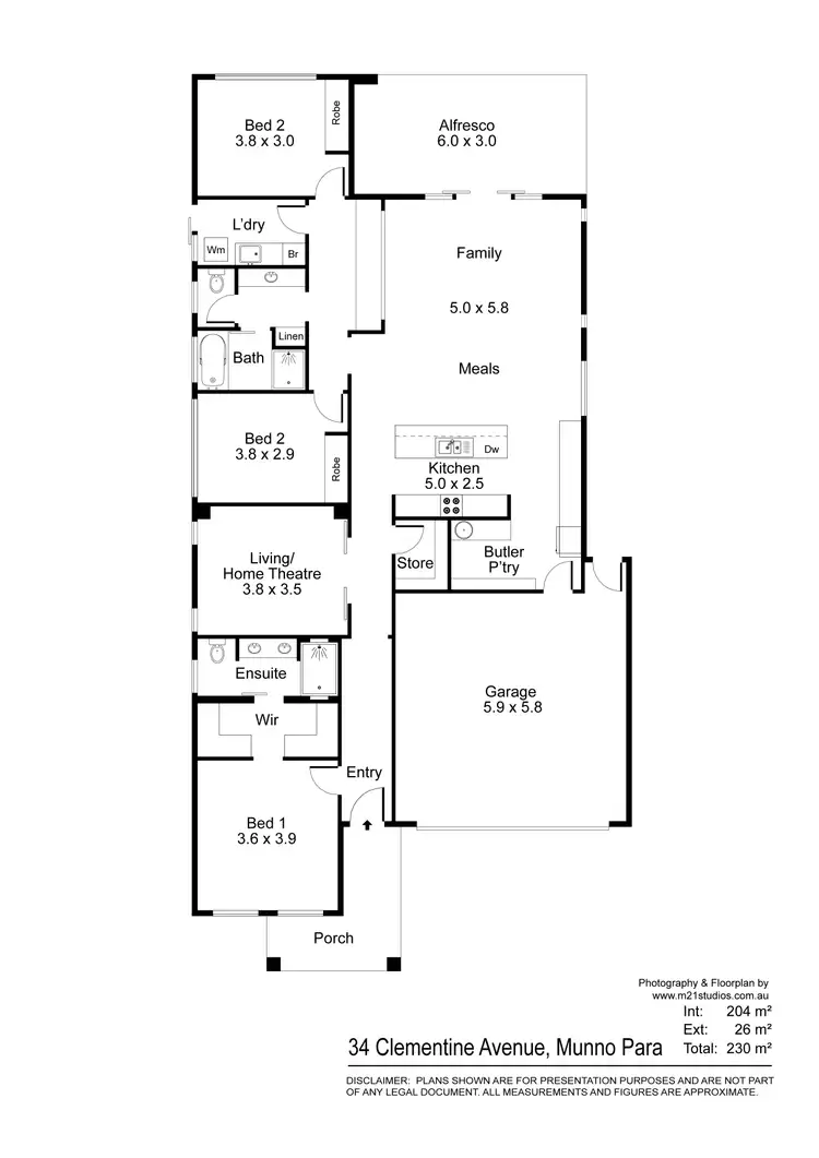 Floorplan of Homely house listing, 34 Clementine Avenue, Munno Para SA 5115