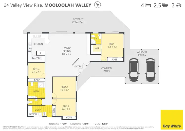 Floorplan of Homely house listing, 24 Valley View Rise, Mooloolah Valley QLD 4553