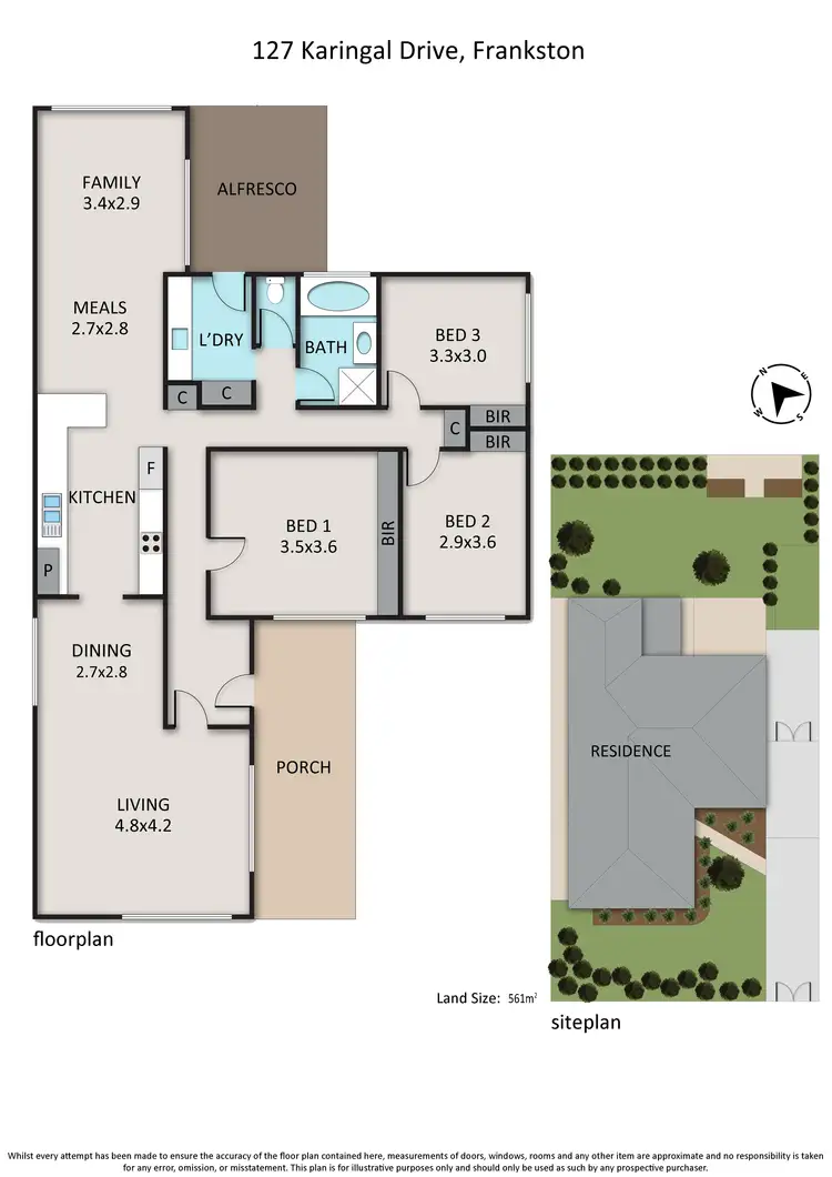 Floorplan of Homely house listing, 127 Karingal Drive, Frankston VIC 3199