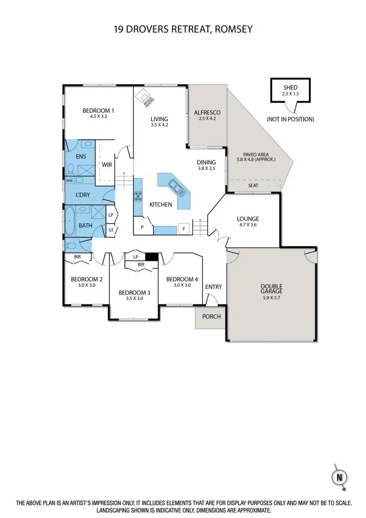 Floorplan of Homely house listing, 19 Drovers Retreat, Romsey VIC 3434