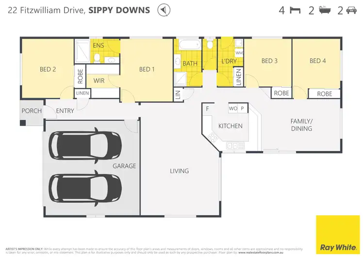 Floorplan of Homely house listing, 22 Fitzwilliam Drive, Sippy Downs QLD 4556
