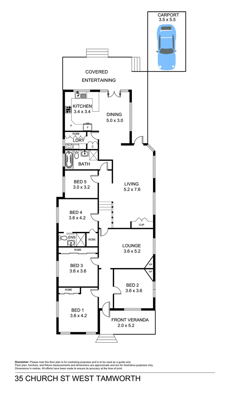 Floorplan of Homely house listing, 35 Church Street, Tamworth NSW 2340