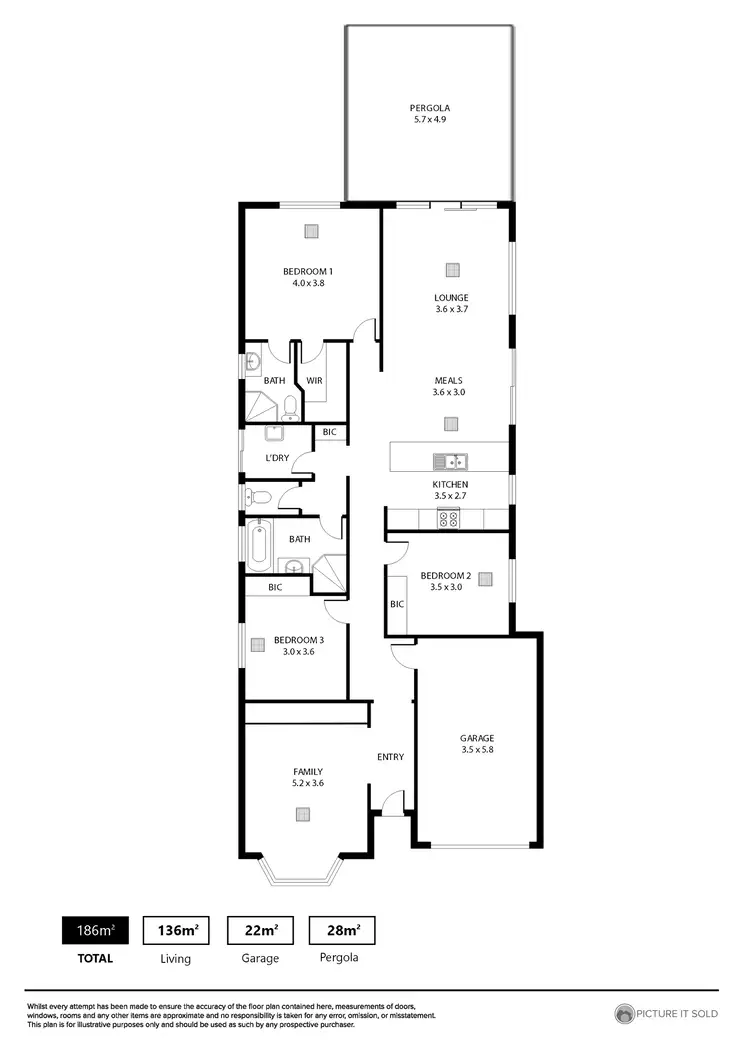 Floorplan of Homely house listing, 42 Hender Avenue, Klemzig SA 5087